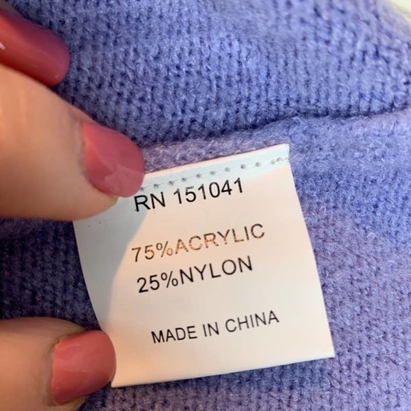 FEW MODA Women's Sweater-Choker Neck Bell Sleeves-Large Lavendar NWT - Picture 6 of 6